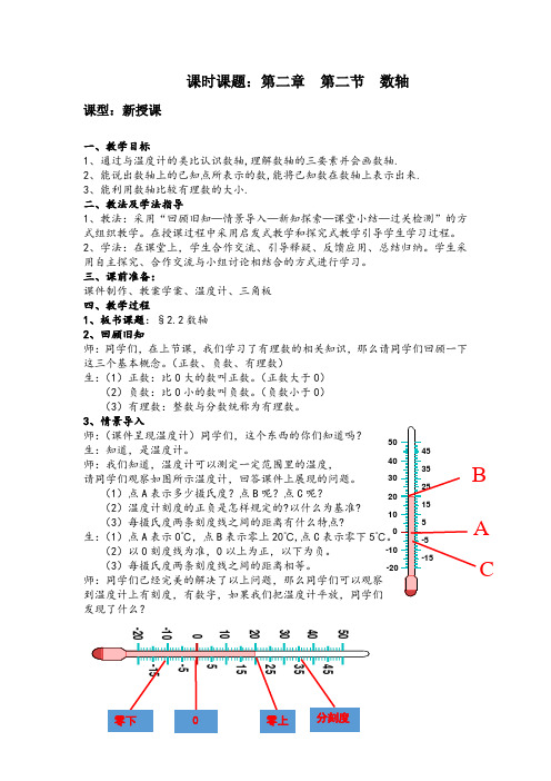 人教版数学七年级上册《数轴》教学设计