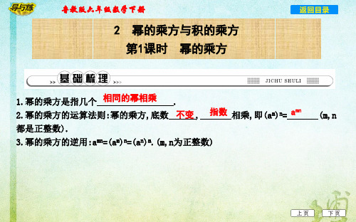 鲁教版(五四制)六年级下册 6.2 幂的乘方与积的乘方 第1课时 幂的乘方(13张PPT (1)