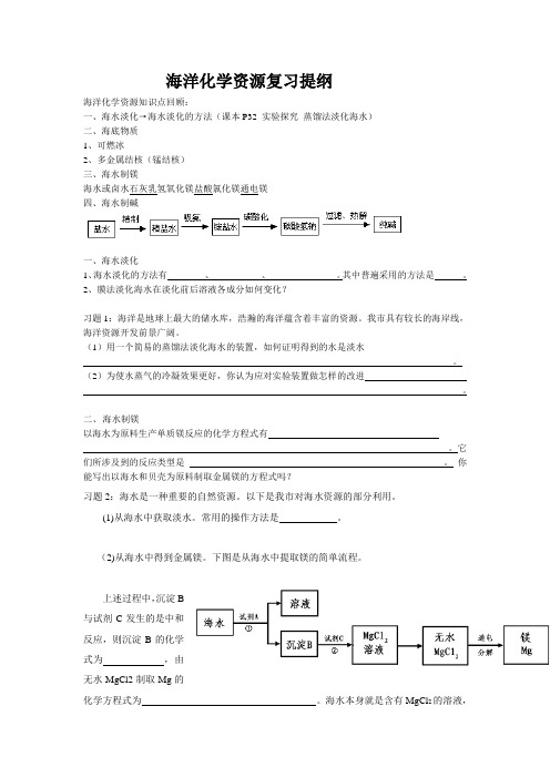 海洋化学资源Microsoft Word 文档