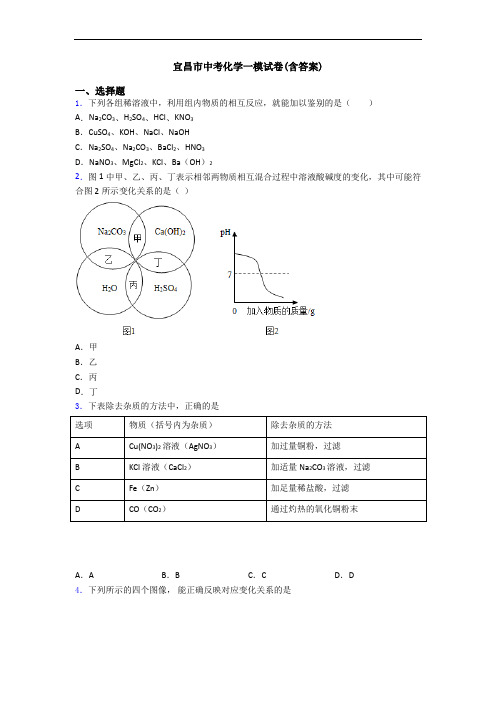 宜昌市中考化学一模试卷(含答案)