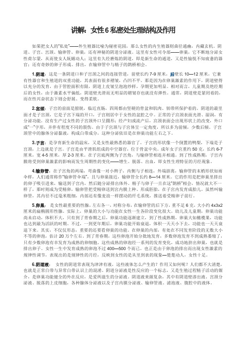 讲解：女性6私密处生理结构及作用