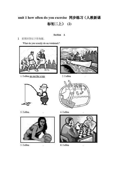 unit 1 how often do you exercise 同步练习(人教新课标初二上) (2)