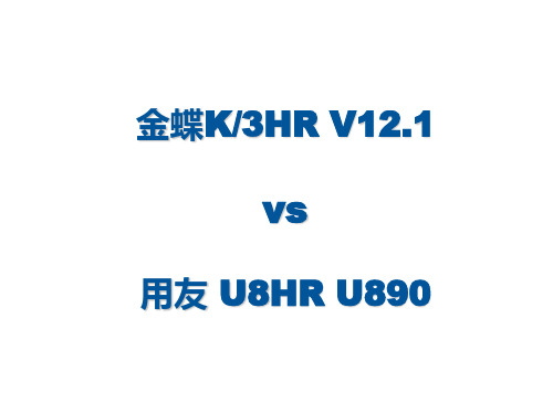 金蝶K3 HR 与用友U8 HR的对比