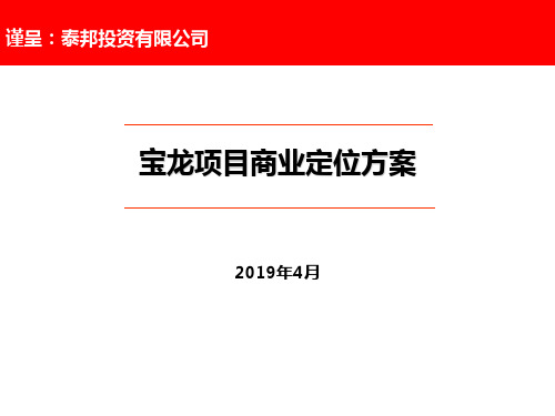 宝龙商业定位方案-文档资料