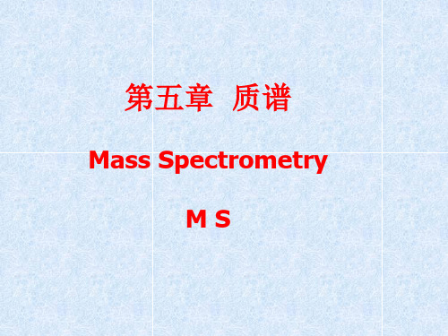 第五章 质谱