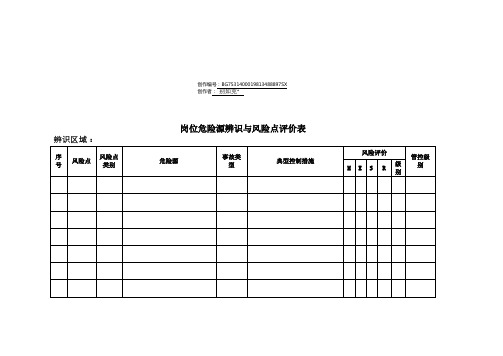 岗位危险源辨识与风险点评价表