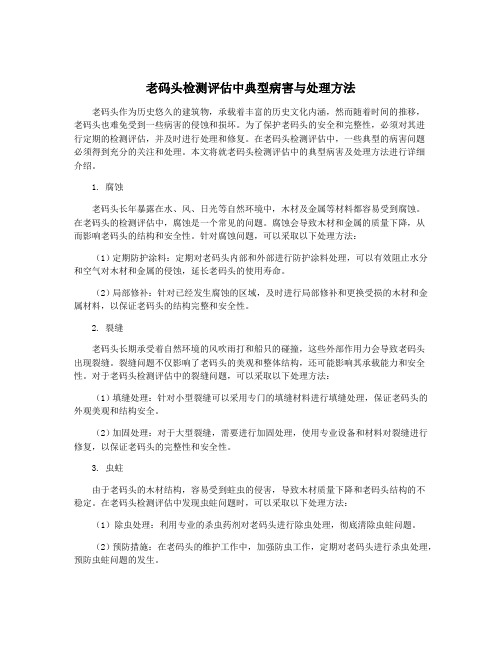 老码头检测评估中典型病害与处理方法