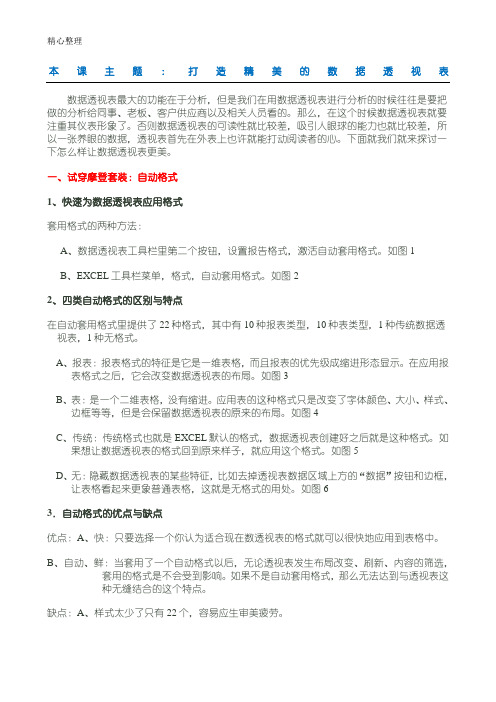 数据透视表格模板教程1—打造精美的数据透视表格模板