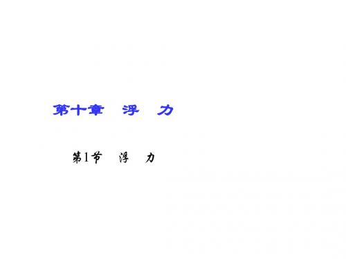 八年级下册物理(人教版)习题课件 10.第1节 浮 力