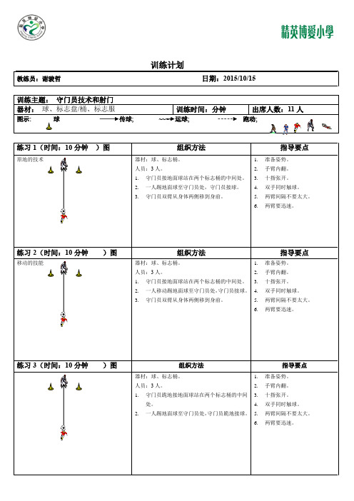 守门员技术和射门