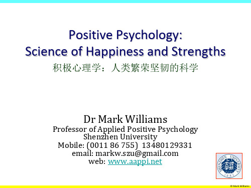 1 IntroSeligman——positive psychology.