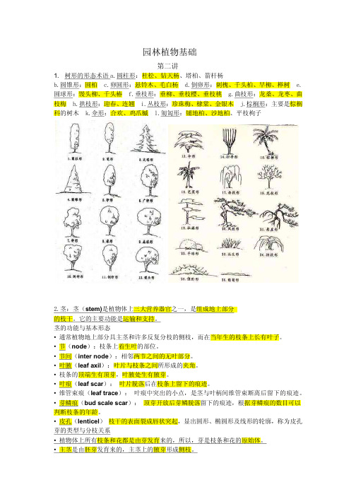 园林植物基础总结