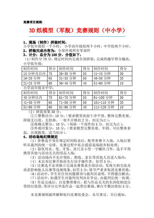 2018年科模项目竞赛规则