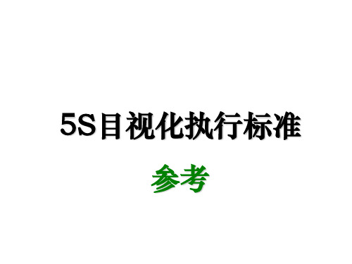 5S目视化执行标准(参考)