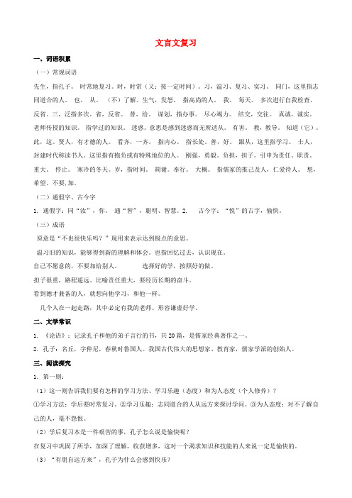 江苏省连云港市灌南县实验中学中考语文 文言文复习3