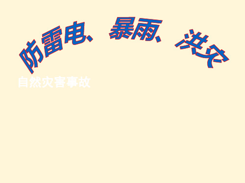 防雷电、暴雨、洪灾主题班会ppt课件