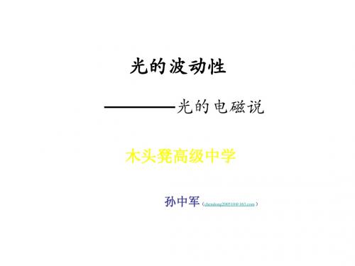 高二物理光的电磁说