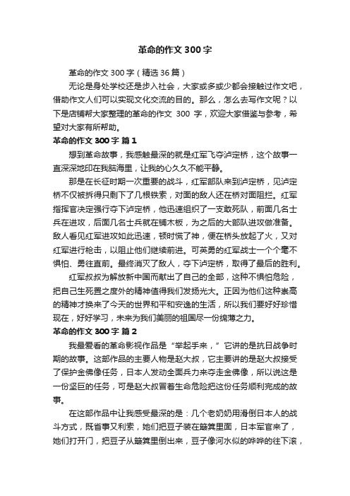 革命的作文300字