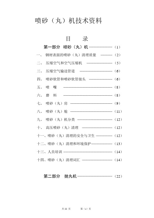 喷砂(丸)技术资料