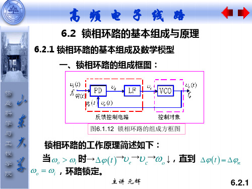 6.2锁相环路的基本组成与原理