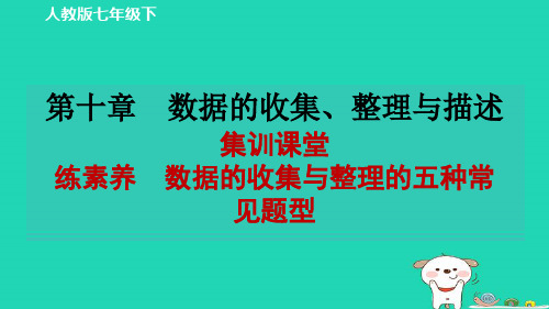 七下第十章数据的收集整理与描述集训课堂练素养数据的收集与整理的五种常见题型习题新版新人教版