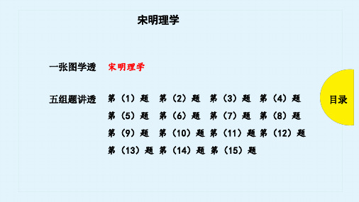 高三历史一轮复习优质课件：宋明理学