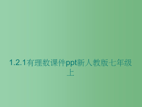 七年级数学上册 121有理数课件(共14张PPT) 人教新课标版