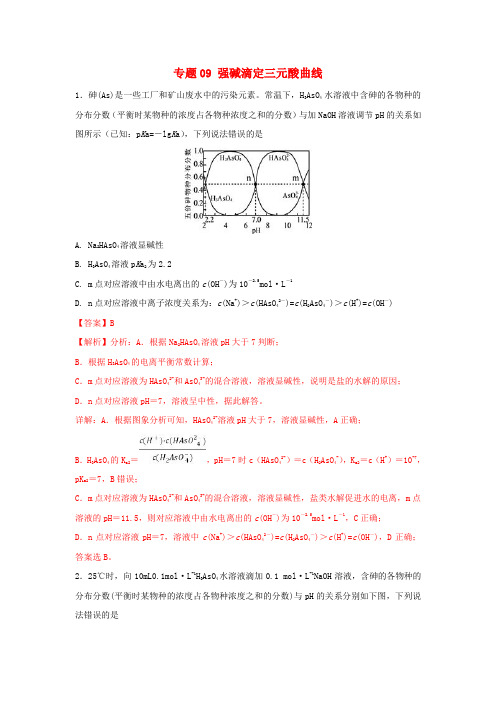 高考化学一轮复习酸碱中和滴定曲线大全专题09强碱滴定三元酸曲线练习08062205.doc