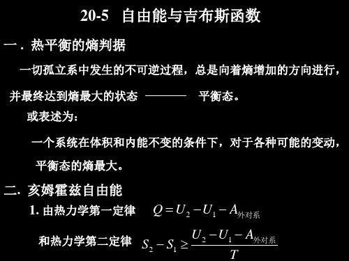 20-5自由能与吉布斯函数.ppt