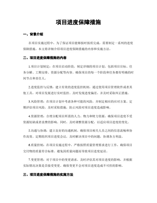 项目进度保障措施