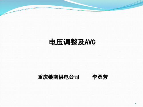 电压调整及AVC概述.