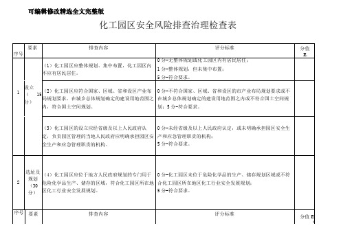 化工园区安全风险排查治理导则精选全文