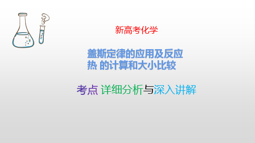 盖斯定律的应用及反应热 的计算和大小比较 新高考化学专题讲解 考点详细分析深入讲解 最新版