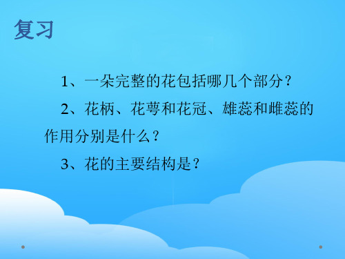 济南版八年级上册生物课件第一章第一节 花的结构和类型ppt