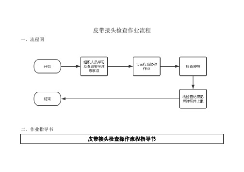 皮带接头检查作业流程