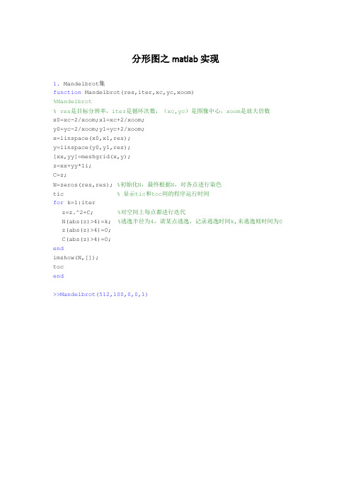 分形图之matlab实现