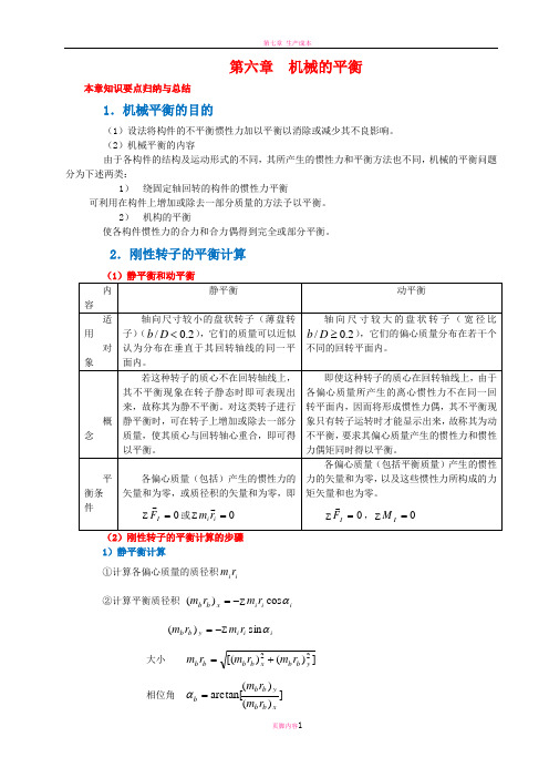 第6章 机械的平衡习题解答