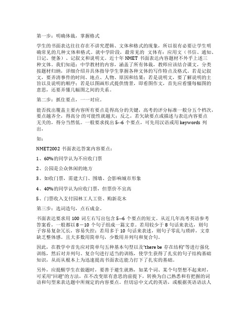 高考英语书面表达速成五法