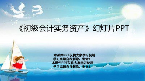 《初级会计实务资产》幻灯片PPT