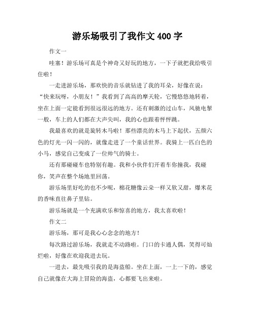 游乐场吸引了我作文400字