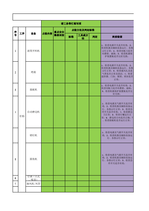 压合设备：点检、操作、维护指引标准