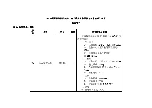 2019全国职业院校技能大赛数控机床装调与技术改造赛项