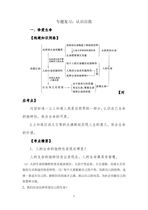 专题复习：认识自我