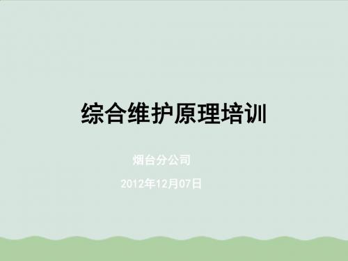 SDH原理与光纤光缆原理培训(ppt 87页)