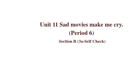 Unit11SectionB(3aSelfCheck)课件人教版九年级英语全册