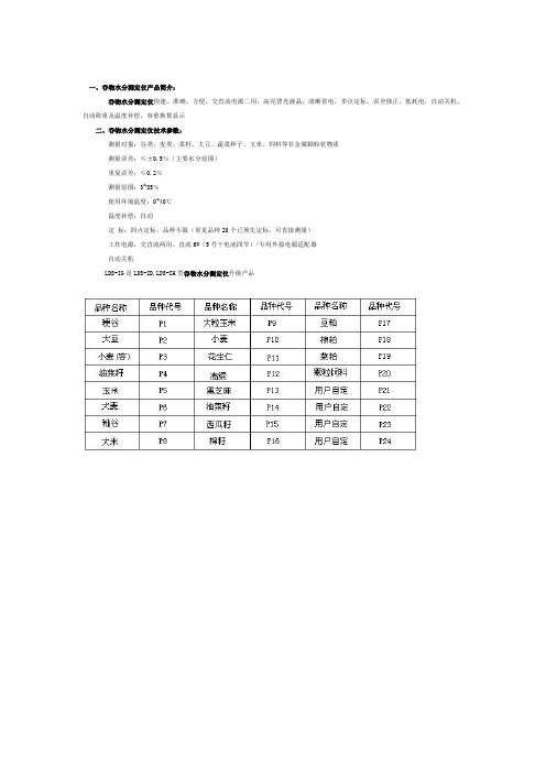 LDS-1G谷物水分测定仪