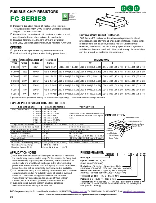 FC1206A-1R00-FB中文资料