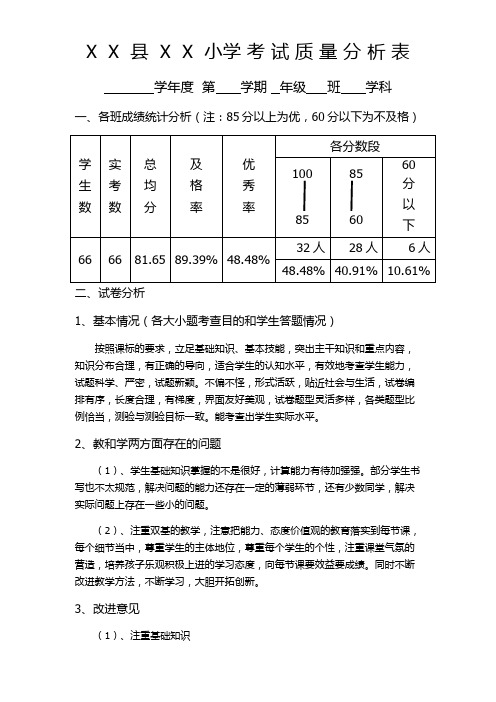 试卷分析
