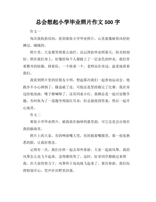 总会想起小学毕业照片作文500字