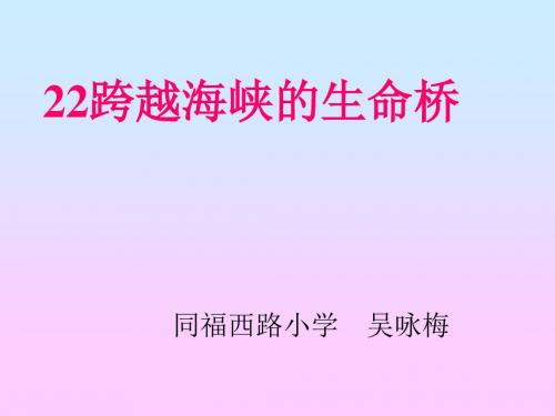 语文四年级上册《跨越海峡的生命桥》人教版 (15)